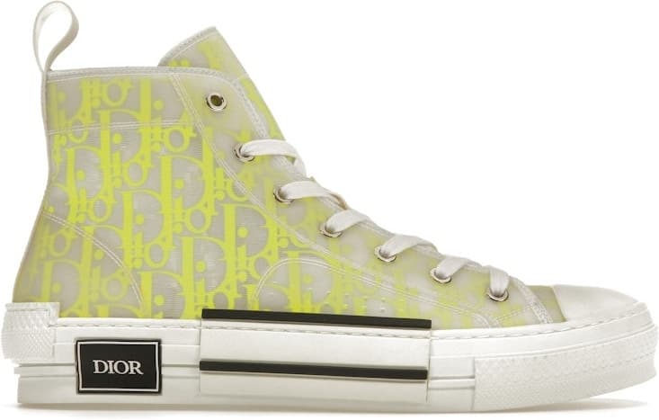 Dior B23 High Top — White Yellow Oblique