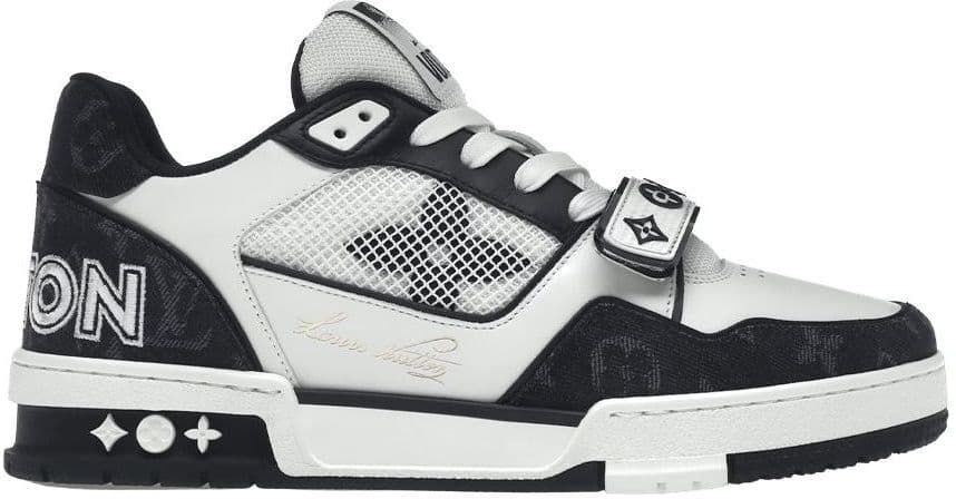 Louis Vuitton LV Trainer — Velcro Monogram Denim Schwarz Weiss