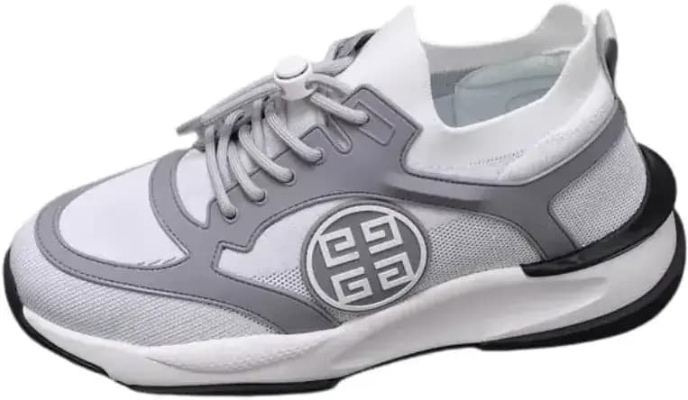 Givenchy White — Gray Low Top Sneakers With Logo