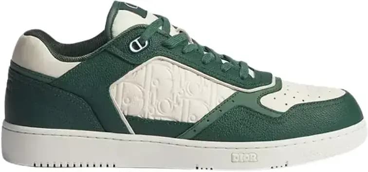 Dior B27 Uptown Low-Top Sneaker Deep — Green Cream