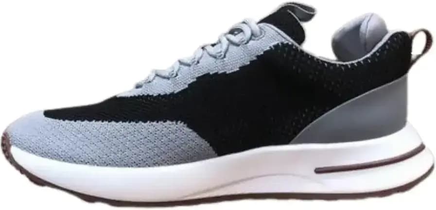Loro Piana Flexy Walk Sneakers — Gray Blue Knitted Fabric