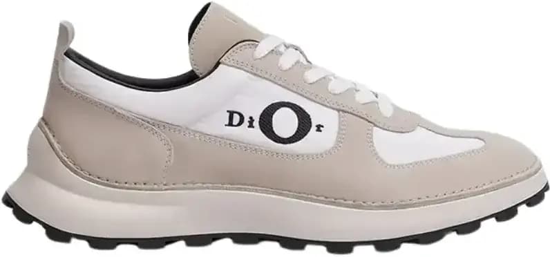 Dior Squash Sneaker — Gray Suede Calfskin White Technical Fabric