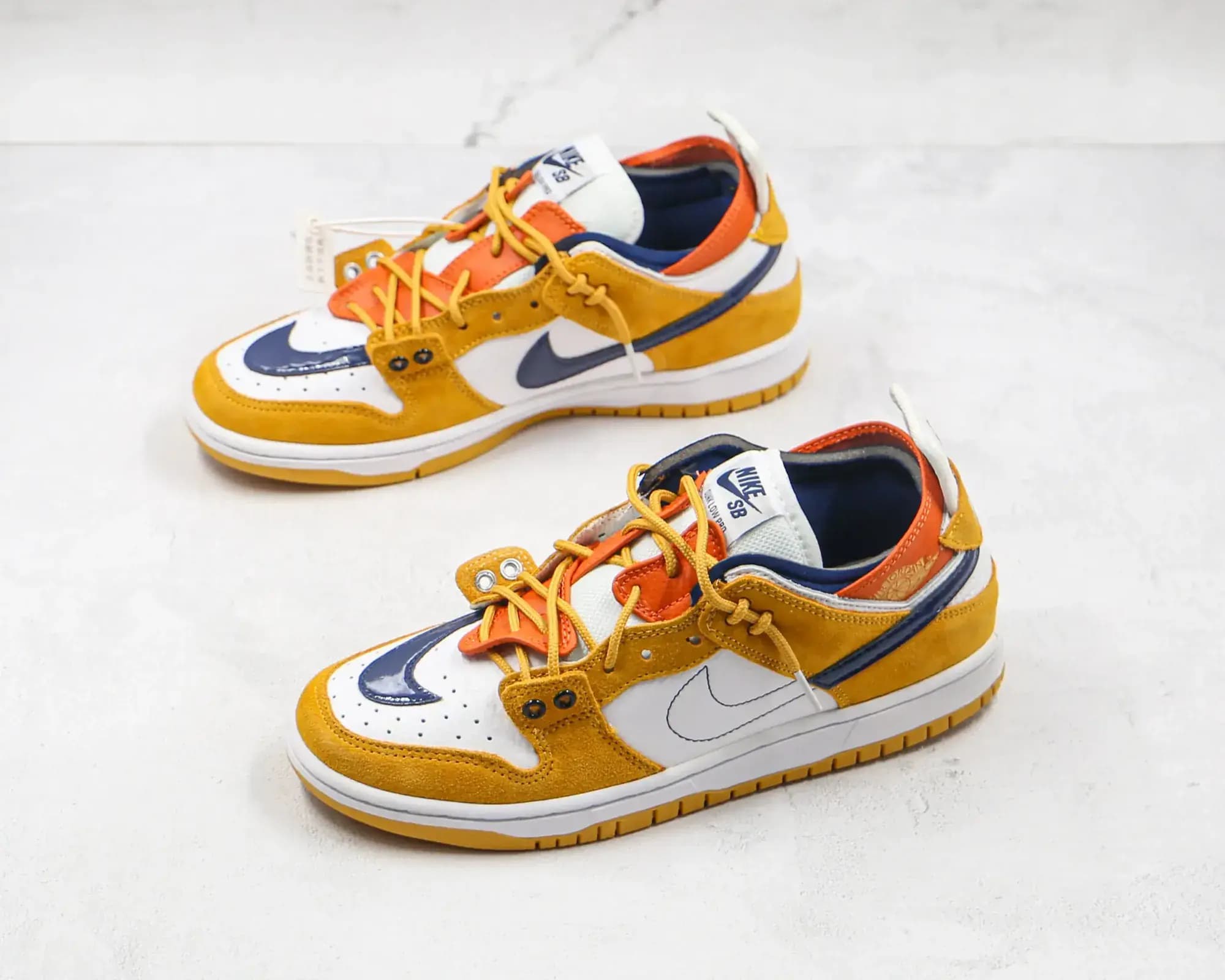 Nike SB Dunk Low Pro — White yellow