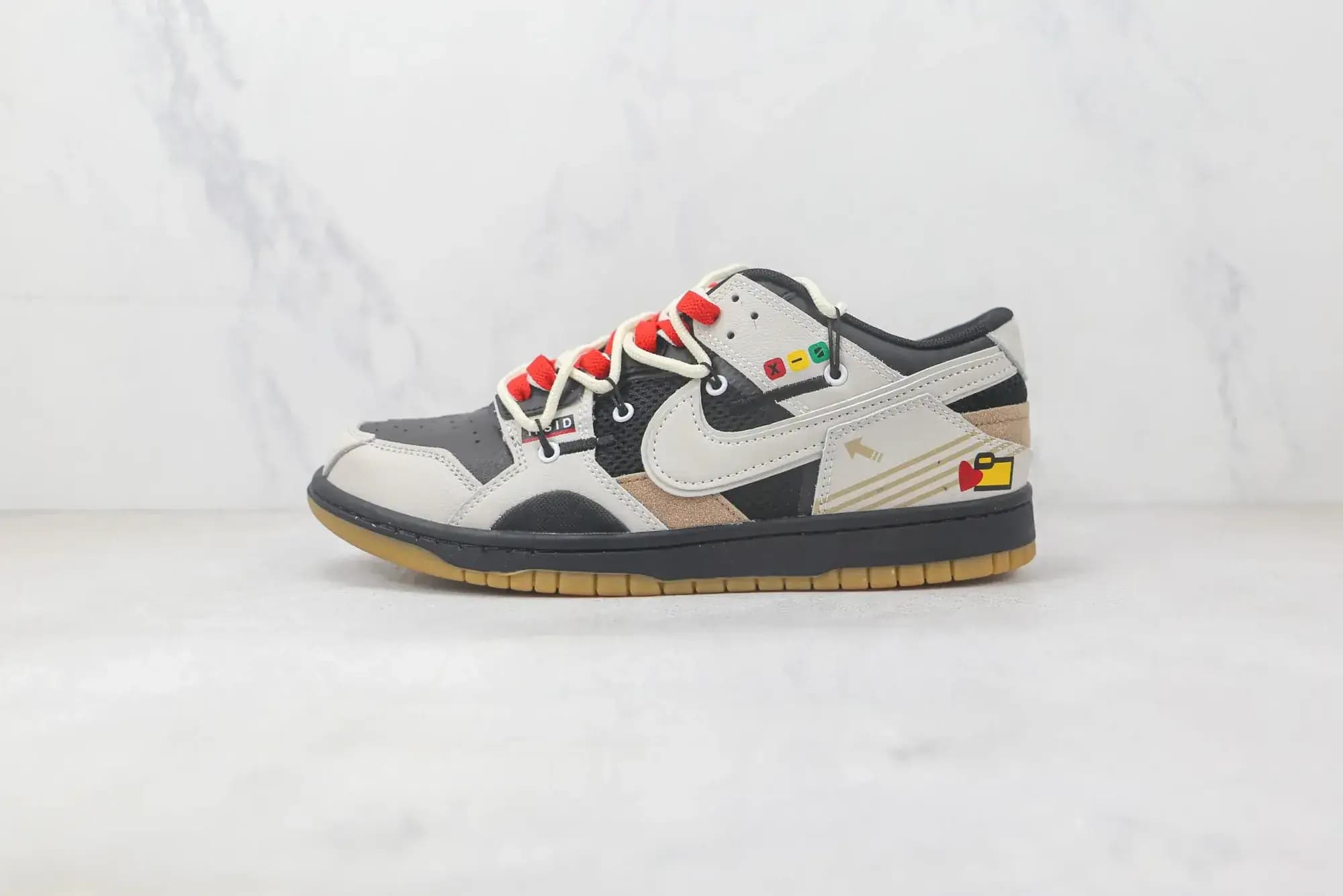 Nike Dunk Low Scrap — Black Gum