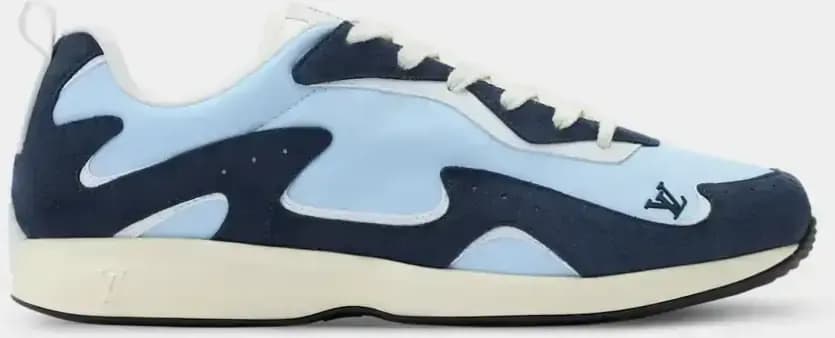 Louis Vuitton LV Drop 300 Sneaker Nylon Suede Calf Leather — Blue
