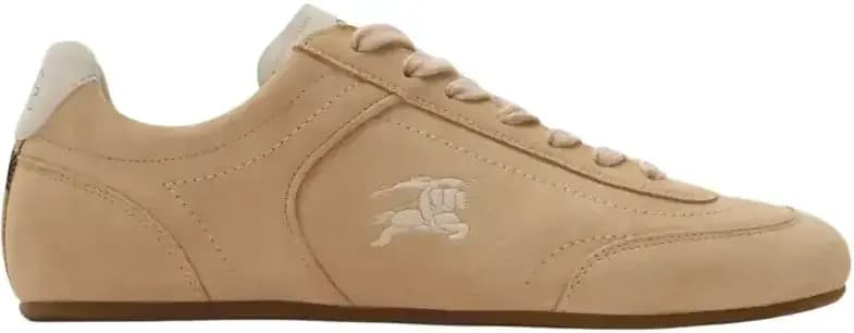 Burberry Suede Knight Runner Sneakers​ Flax — Beige