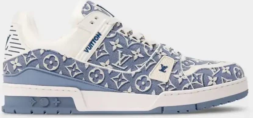 Louis Vuitton LV Trainer Sneaker Monogram Jacquard — Blue