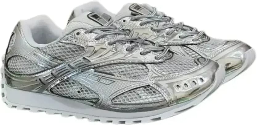 Bottega Veneta Orbit Sneakers — Silver Metallic