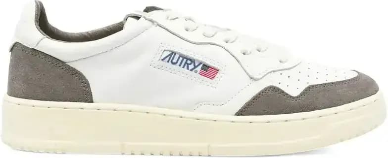 Autry Medalist Leather Low — White Morel