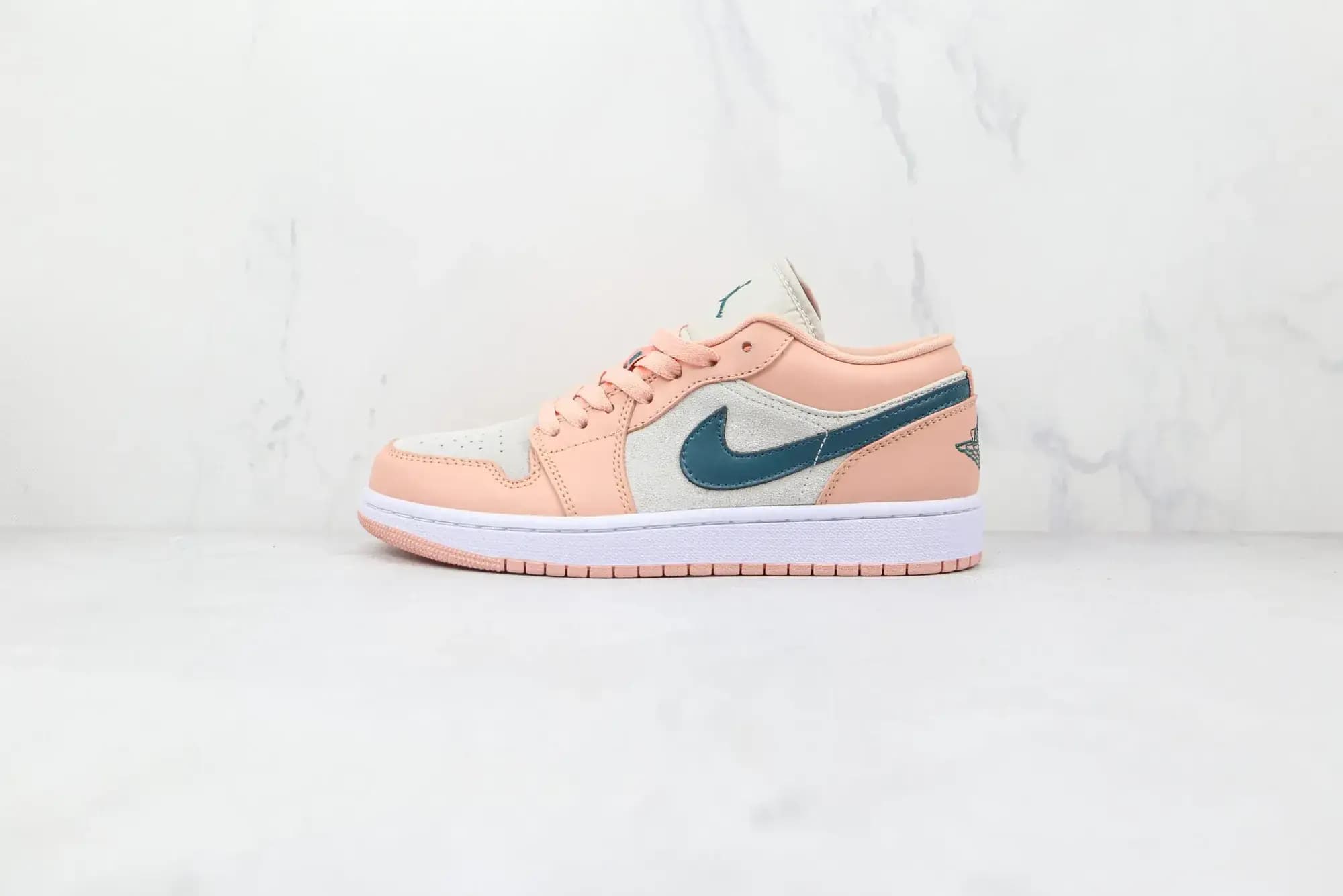 Jordan NIKE AJ1 Air Jordan 1 low — Grey Pink Green hook