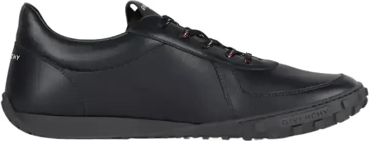 Givenchy Glide Sneakers In Leather — Black
