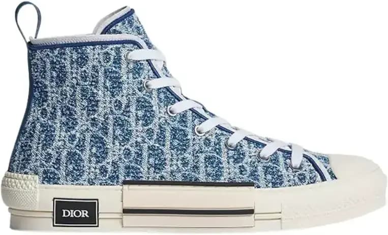Dior B23 League High-Top Sneaker — Blue White