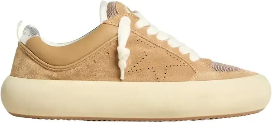 Golden Goose Space-Star Cube Tobacco Suede Perforated Star