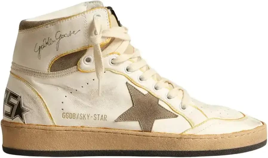 Golden Goose Sky-Star — White Nappa Leather