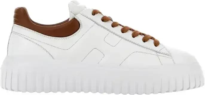 Hogan H-Stripes — White Brown