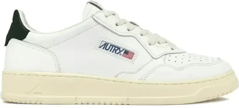 Autry Medalist Leather Low — White Mountain