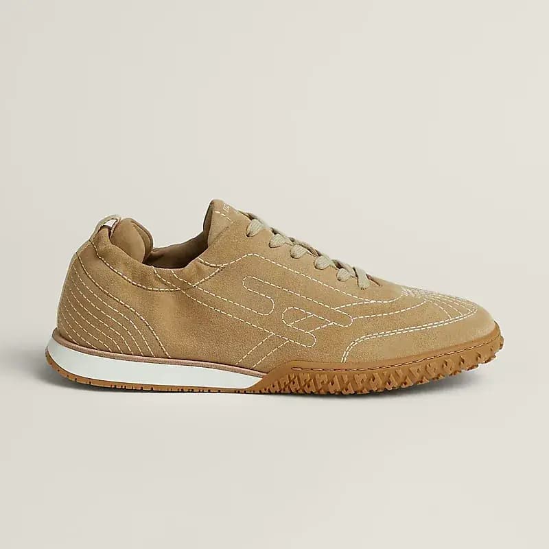 Hermès Jet Sneakers Light — Brown Nappa Leather