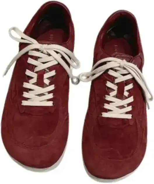 Bottega Veneta Orbit Flash Suede Sneakers Barolo