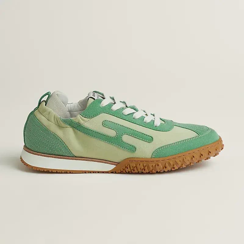 Hermès Jet Sneakers Vert De Mer/Vert Opaline