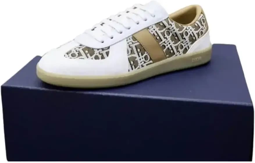 Dior B01 Matchpoint Sneakers — White With Canvas