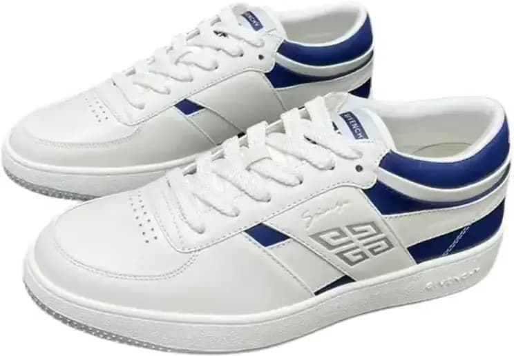 Givenchy Move Low Sneakers — White With Blue Straps Leather
