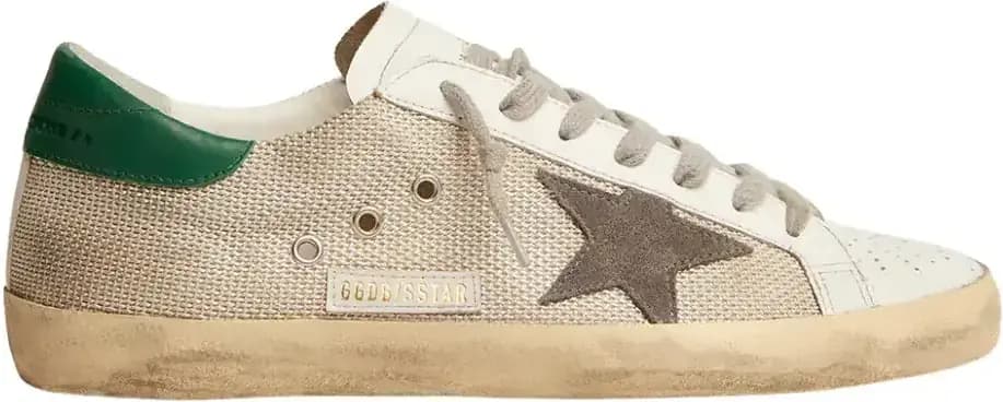 Golden Goose Super-Star Light — Silver Mesh Gray Star