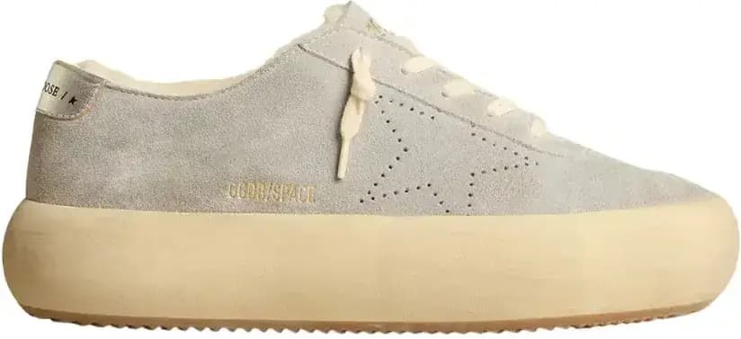 Golden Goose Space-Star Shoes — Gray Suede