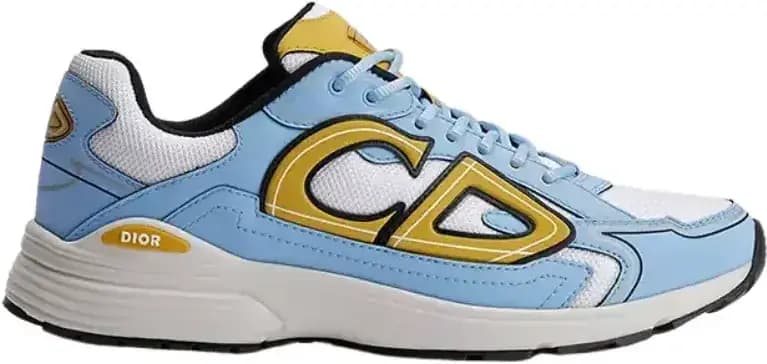 Dior B30 Countdown Sneaker — White Technical Mesh Light Blue