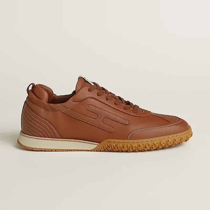 Hermès Jet Sneakers — Brown Leather