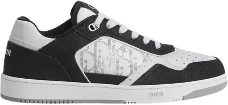 Dior B27 Uptown Low-Top Sneaker — White Smooth Calfskin Black Denim