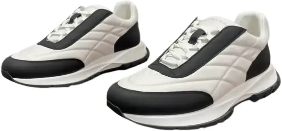 Givenchy White — Black Technical Fabric Sneakers