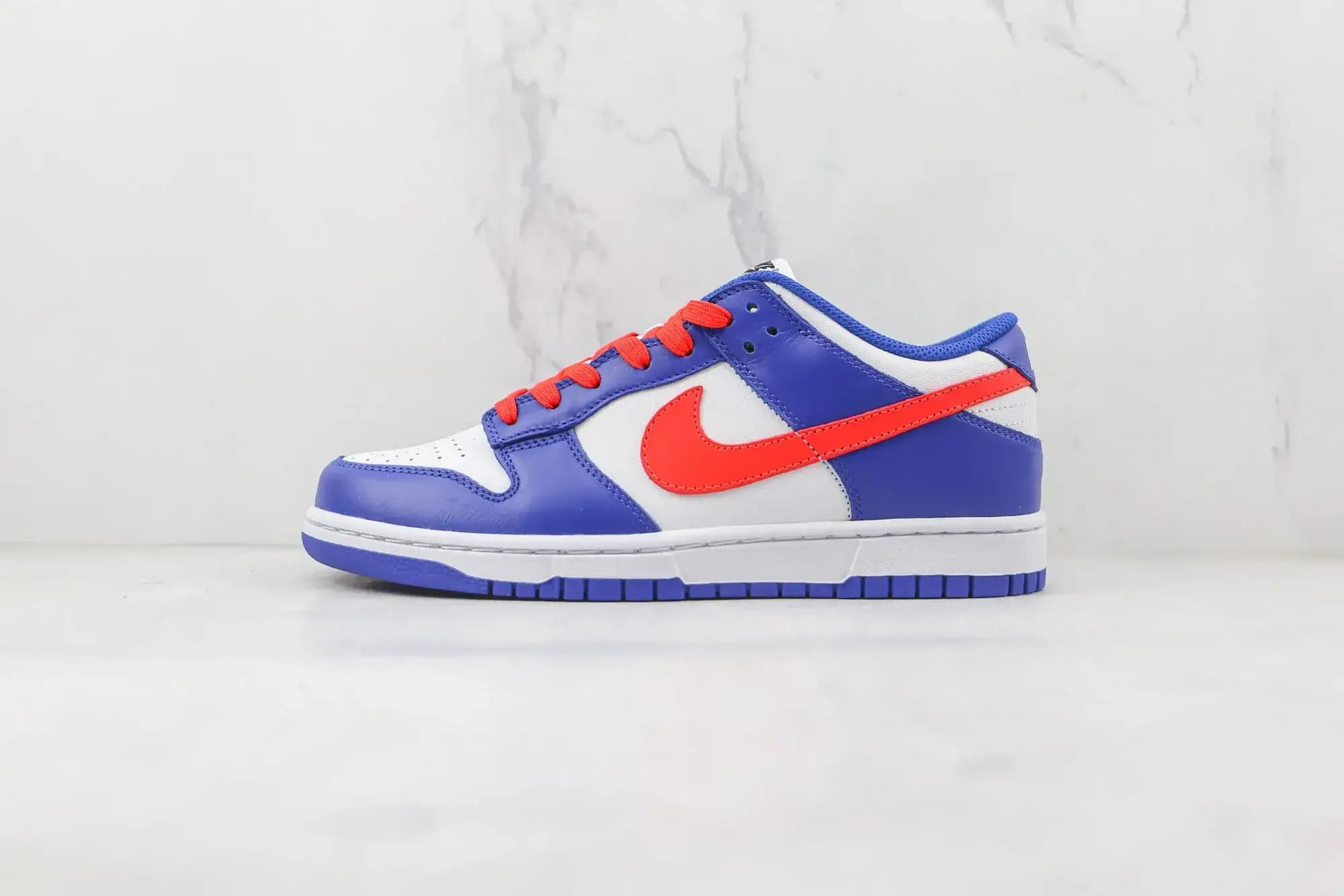 Nike SB Dunk Low — White and blue mandarin duck hook
