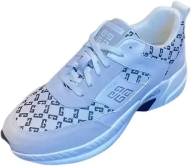 Givenchy Runner Washed — White Blue With Canvas Sneakers
