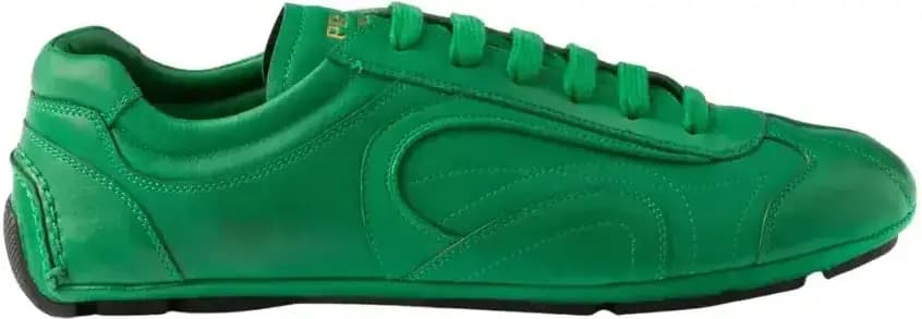 Prada Montecarlo Re-Edition 2005 Suede Sneakers — Green