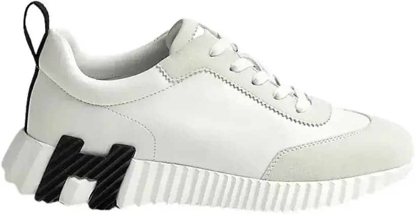 Hermès Bouncing Sneakers — White Calfskin