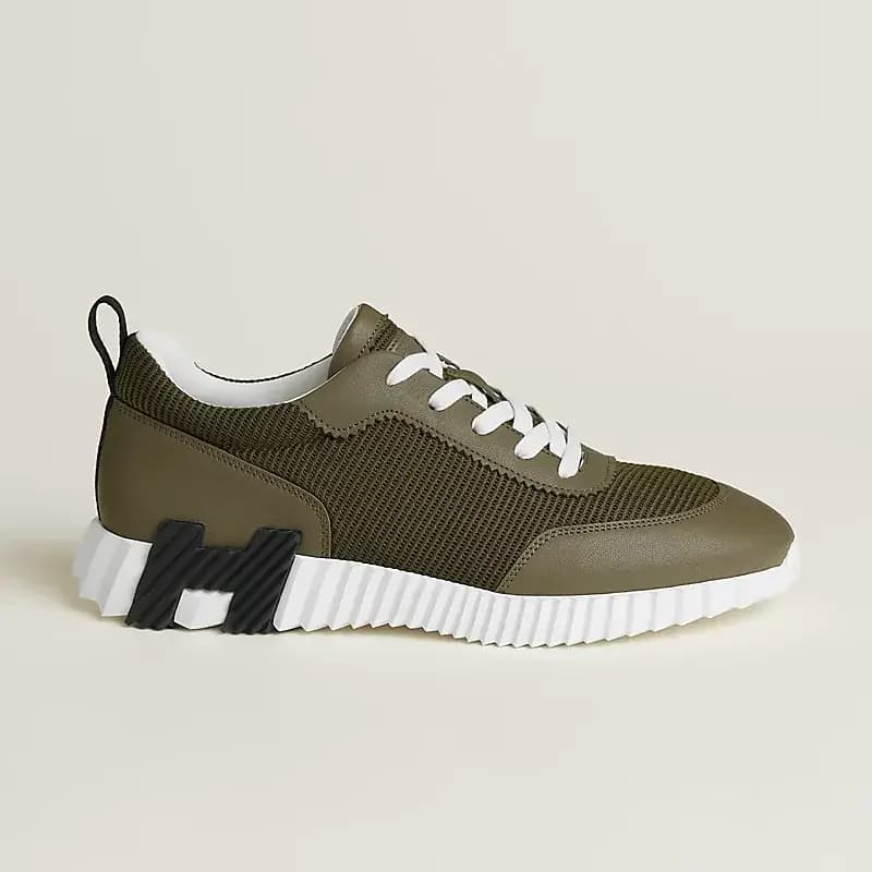 Hermès Bouncing Sneakers — Green Suede
