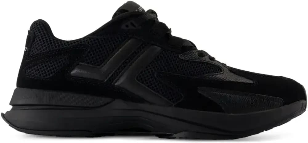 Lanvin Jla Low-Top Sneakers — Black Mesh Suede