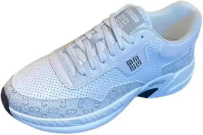 Givenchy White With Canvas Outline Print Sneakers