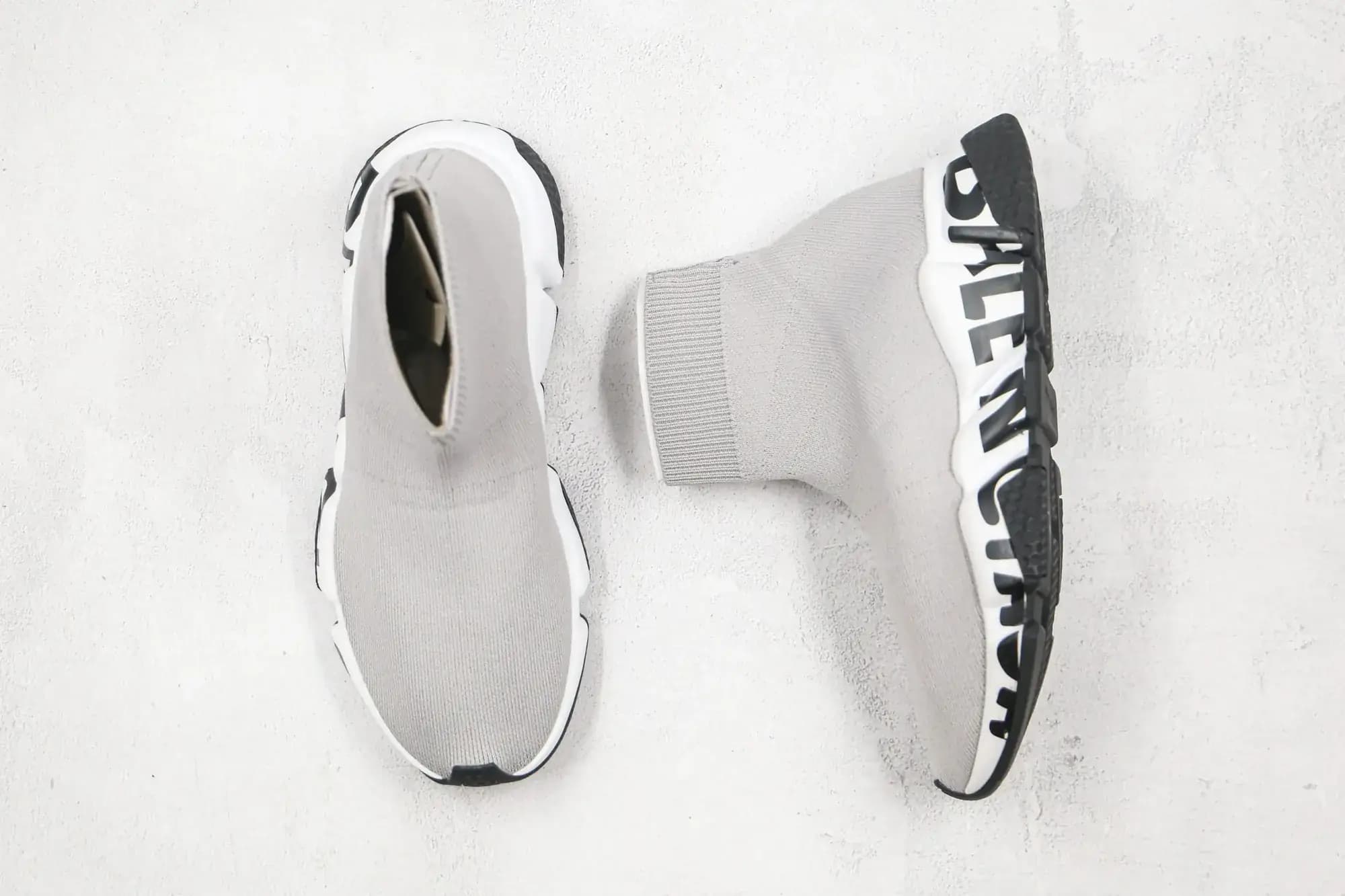 Balenciaga Speed Trainer — grey letters