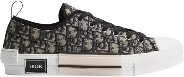 Dior B23 League Low-Top Sneaker — Beige Black Oblique Jacquard