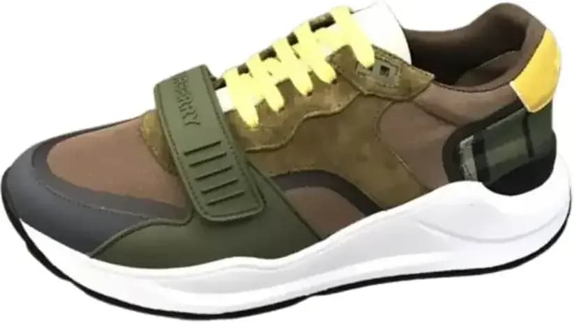 Burberry Ramsey Sneakers Military — Green Yellow Colorway