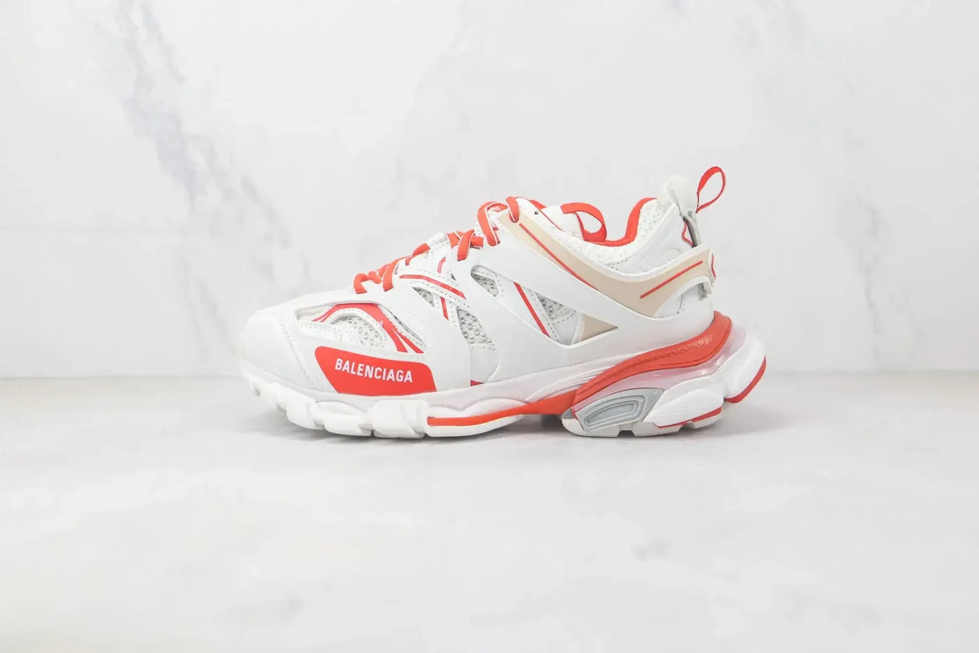 Balenciaga Track Sneakers — White Red