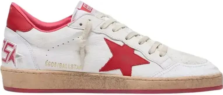 Golden Goose Ball Star — White Leather