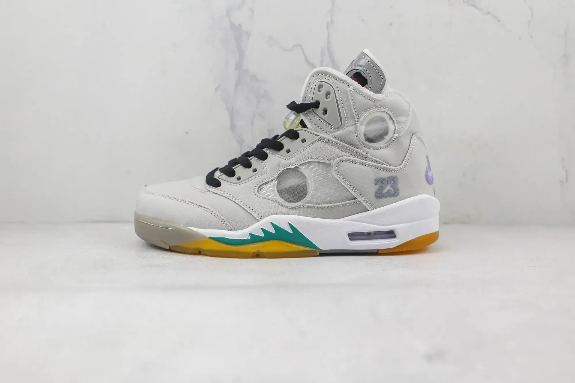 Jordan OFF WHITE x Air Jordan 5 — Grey Green