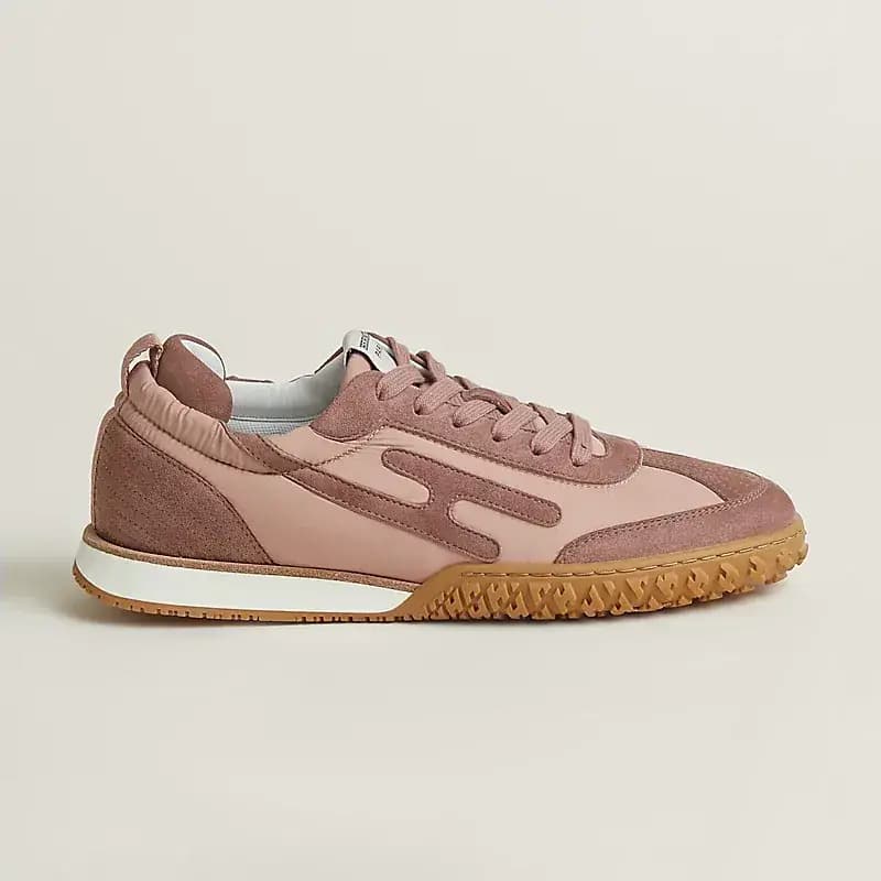 Hermès Jet Sneakers — Rose Antique Suede Pink
