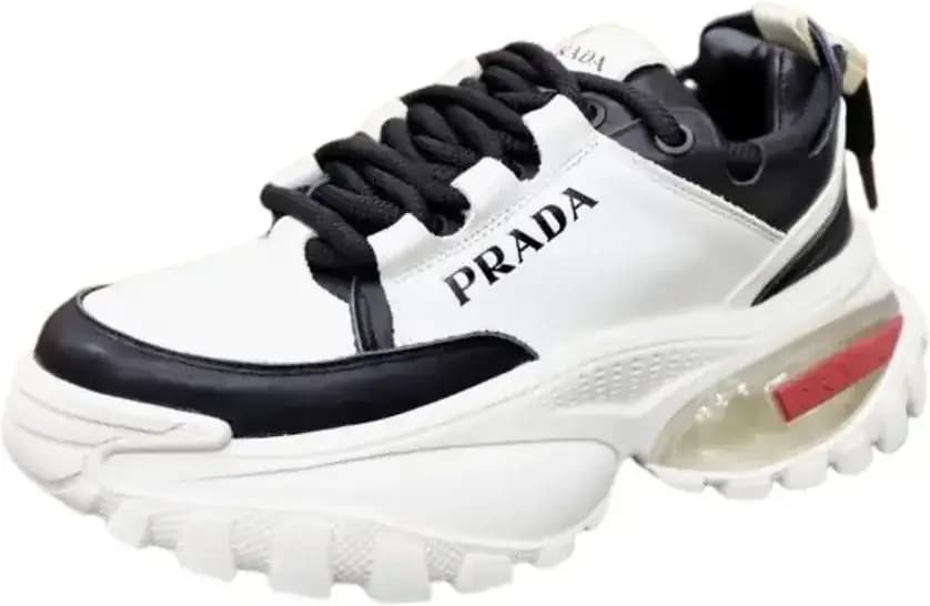 Prada Men s Sneakers — White Black