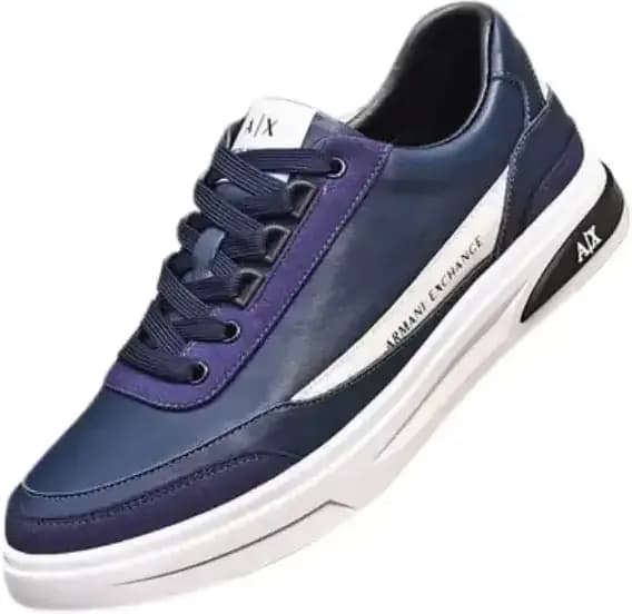 Armani Exchange Low Top Sneakers — Navy Blue White