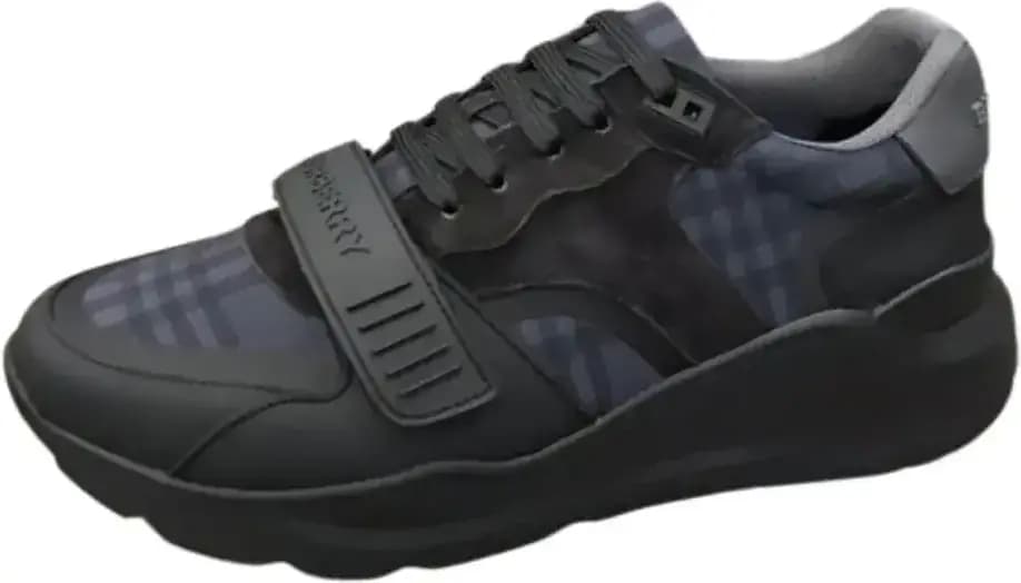 Burberry Ramsey Check Print Sneakers Dark — Charcoal