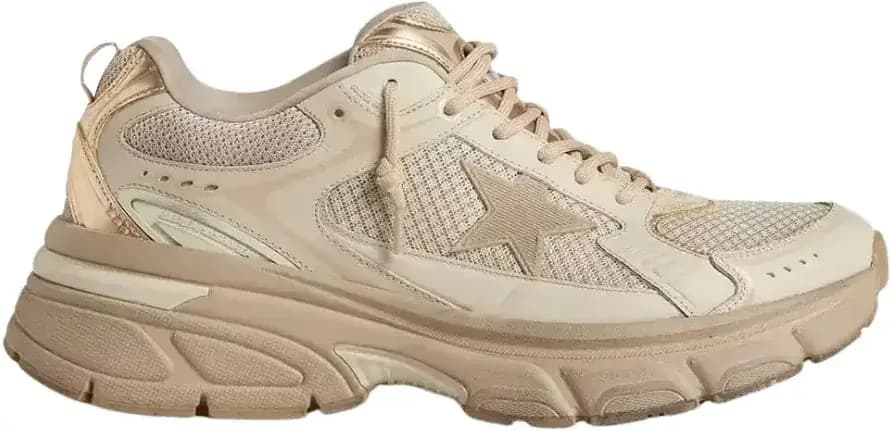 Golden Goose Lightstar Dove-Gray Leather Mesh