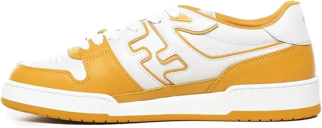 Fendi Match Panelled Low-Top Sneaker — White orange